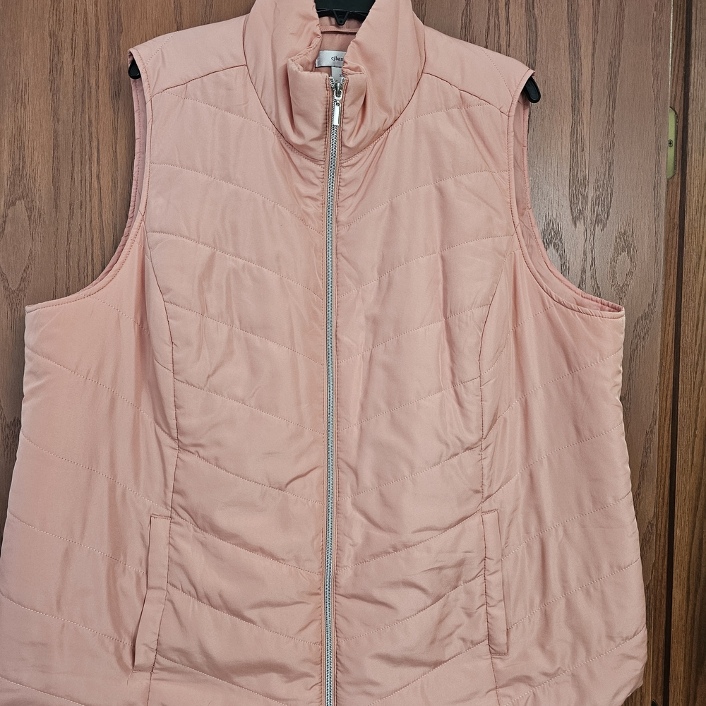 CJ Banks - Peach Quilted Vest
